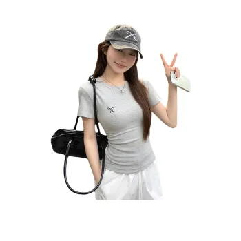 MPOX T Shirts Women's Light Gray