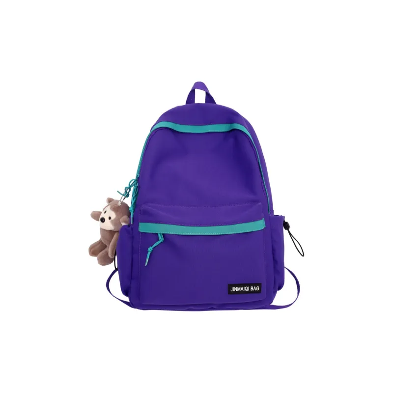 Meow In The Grass Nylon Backpack Unisex Multicolor-7