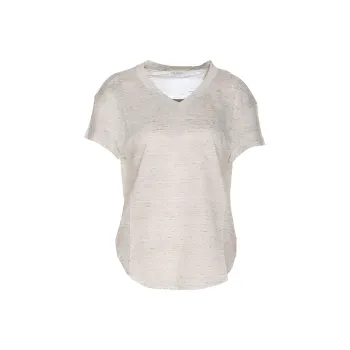 Brunello Cucinelli Short Sleeved V Neck T Shirt
