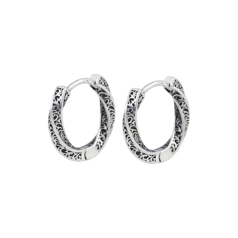 JINLUWANG S925 Silver Stud Earrings Unisex-0