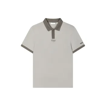 FILA MILANO Italian Luxury Sports Collection Polo Shirt Men's Monotone Gray GY