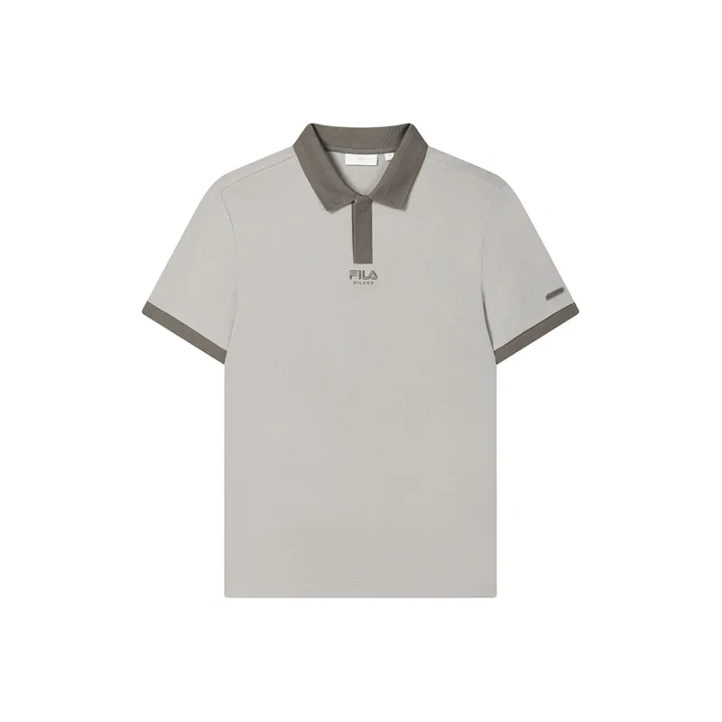 FILA MILANO Italian Luxury Sports Collection Polo Shirt Men's Monotone Gray GY-0