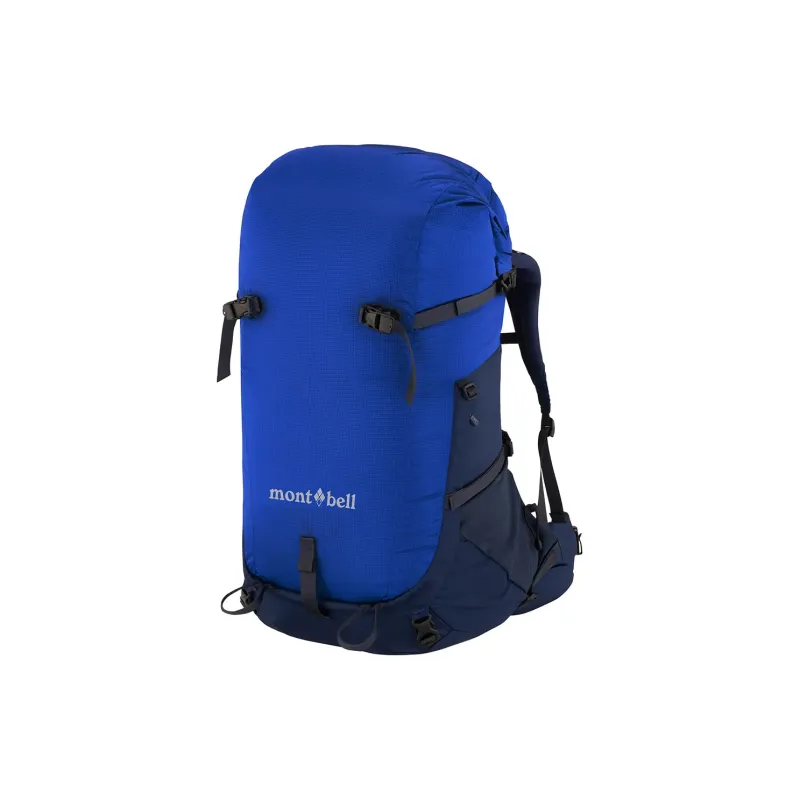 MONTBELL Mountaineering Bag, Outdoor Bag Nylon 40L Blue Unisex-1