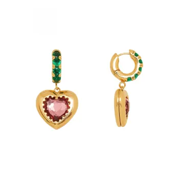 Oups! Neon Party Collection Glass Gemstone Earrings Women's