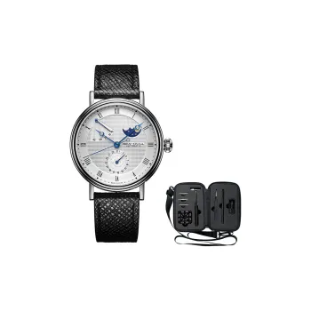 Sea Gull Automatic Mechanical Movement Genuine Leather Strap Watch Men's Watches White Dial