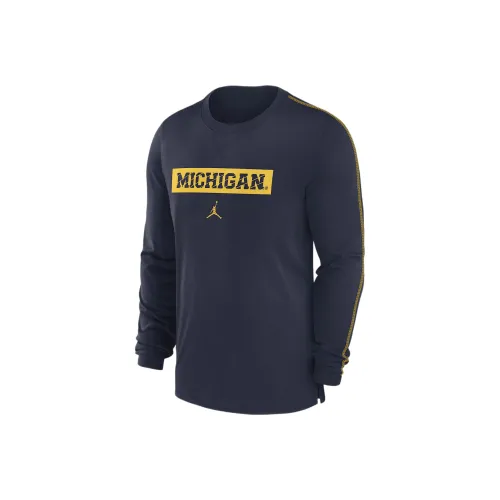 JORDAN Michigan Wolverines Sideline Player Men's JORDAN Dri FIT College T Shirt