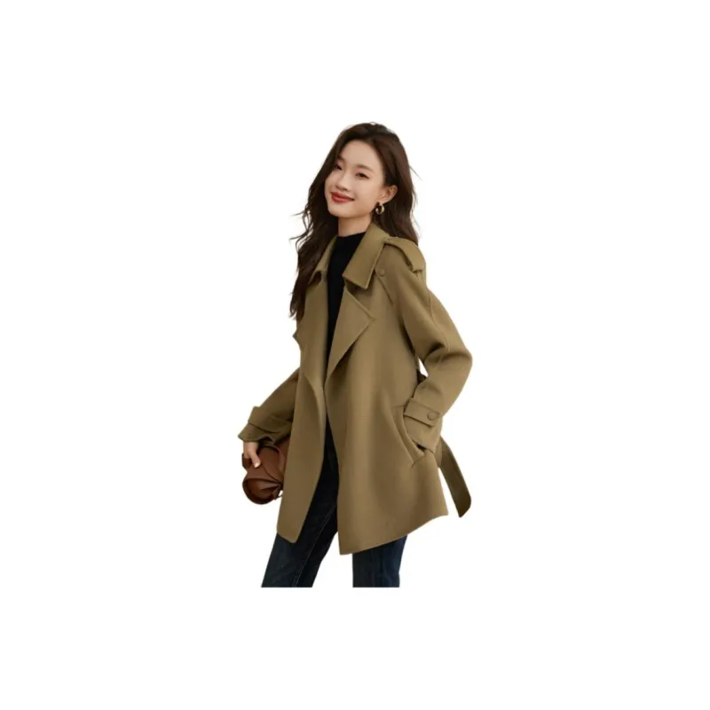 Mo Han Yi Mei Coats Women's Cool Camel-0