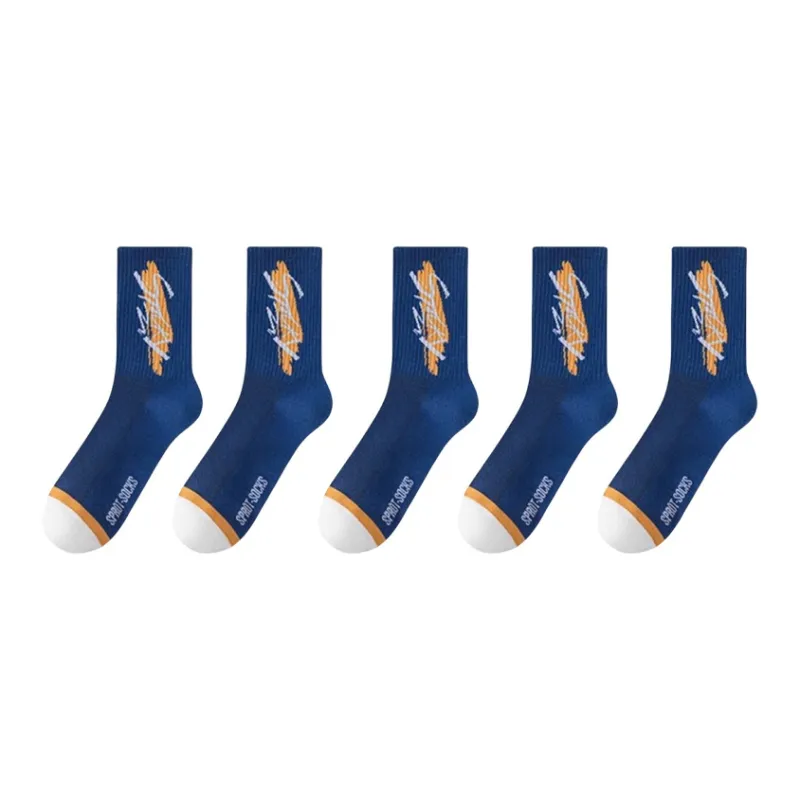 Lan Miao Basketball Socks Men's 5 Pack-12