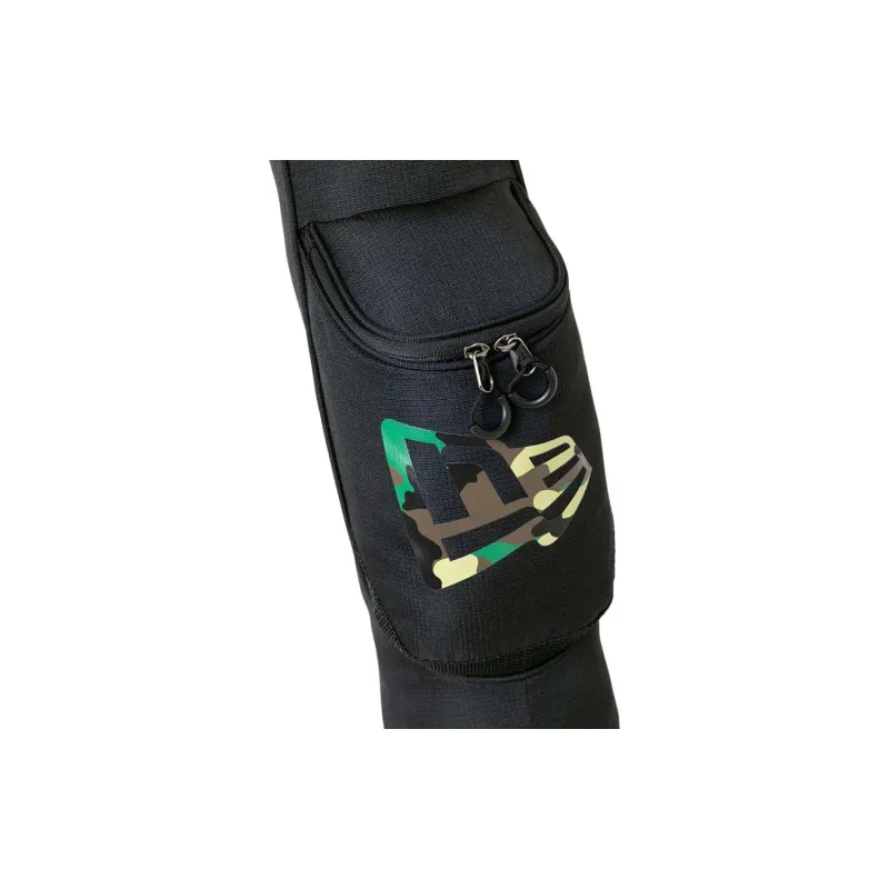 New Era Adjustable Strap Golf Bag Travel Storage Bag Unisex Black & Camel-2