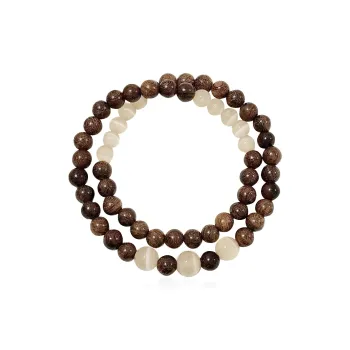 BNNYW Golden Sandalwood Bracelets Unisex