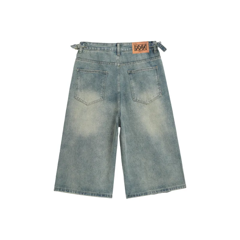 GDRX Denim Shorts Unisex Washed Blue-1