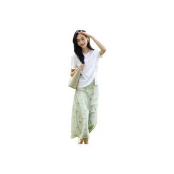 Mo Han Yi Mei Skirt Set Women's Light Green