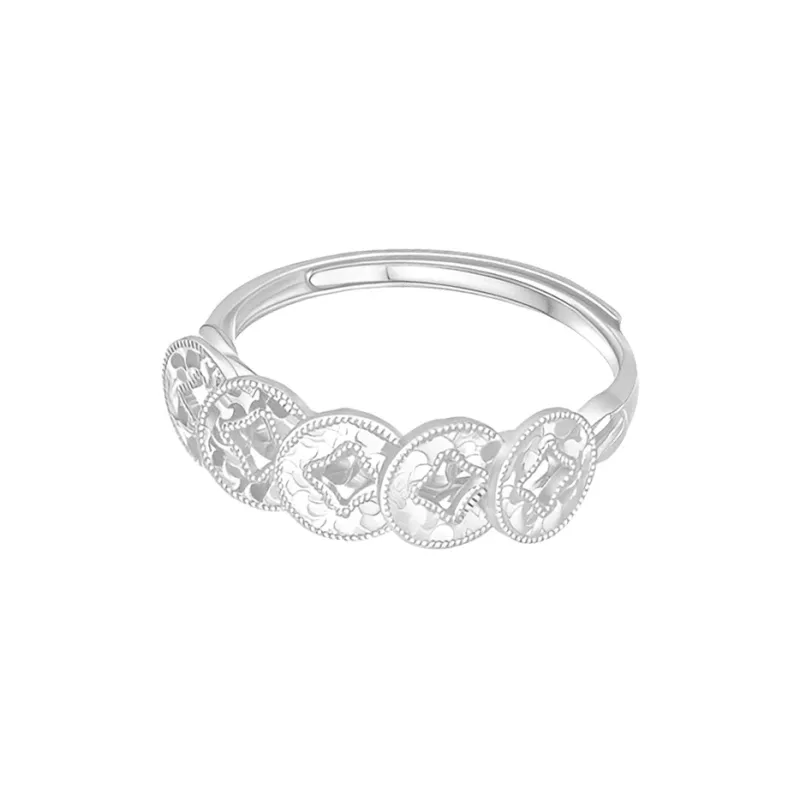 CHIC ZONE 999 Fine Silver Rings Women's-8
