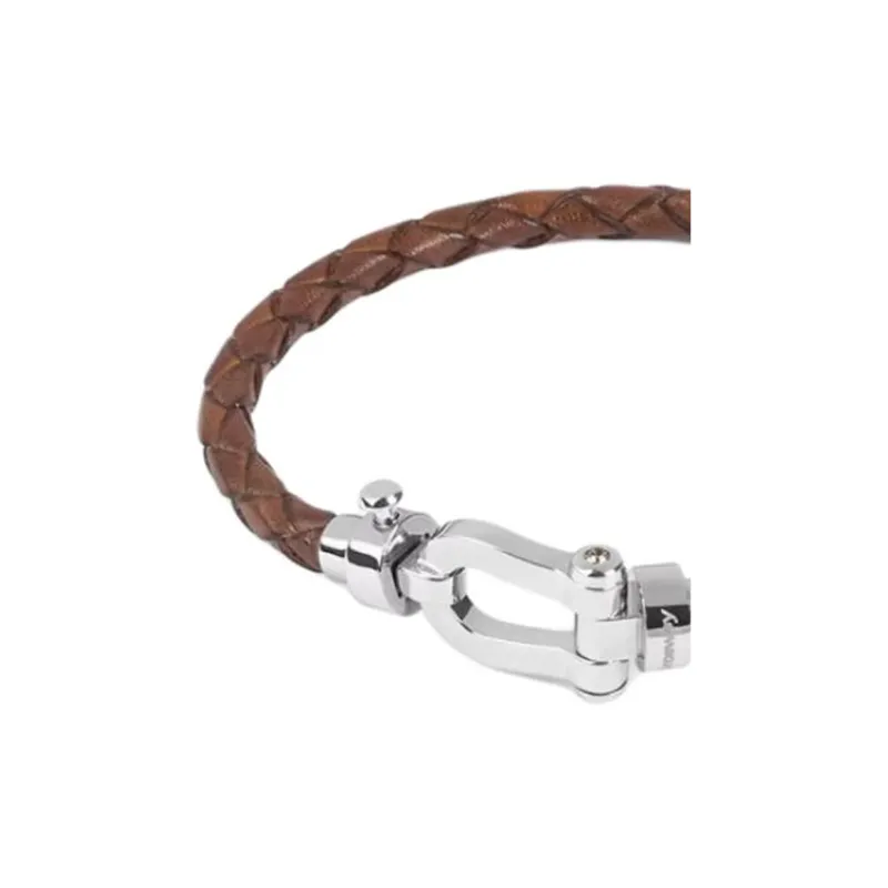 BROSWAY Cow Leather Bracelets Men's Brown-2