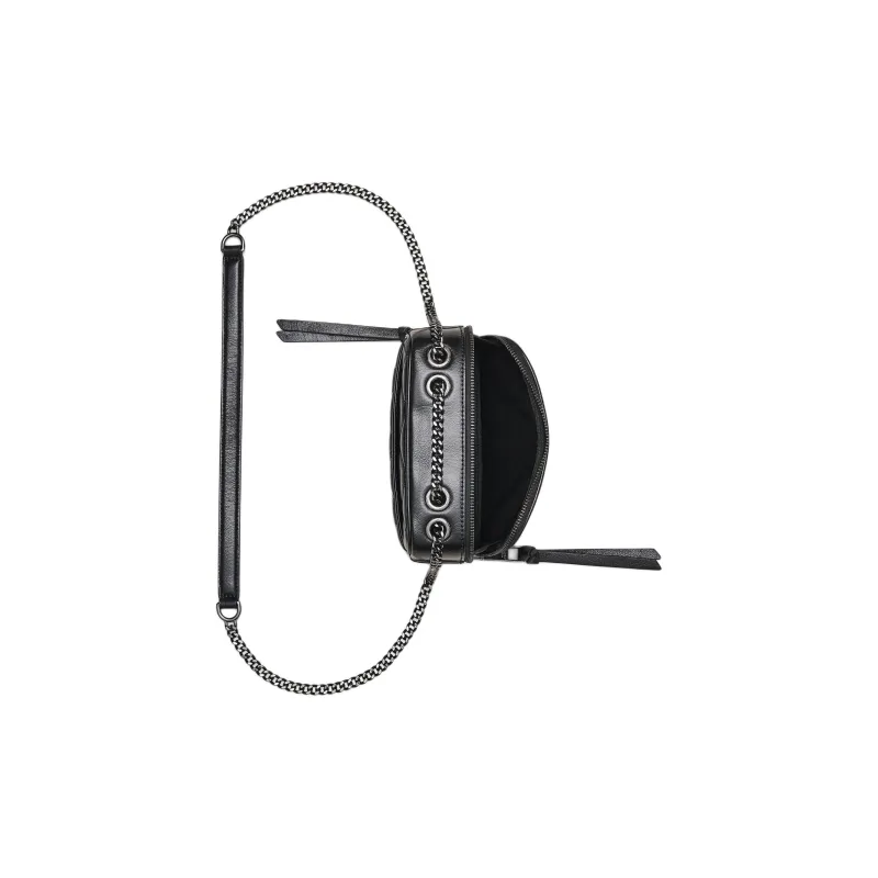 MARC JACOBS Leather Shoulder Bag, Crossbody Bag Women's Black-4