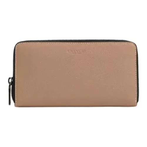 COACH Accordion Wallet Sport Calfskin Wallet Unisex Taupe