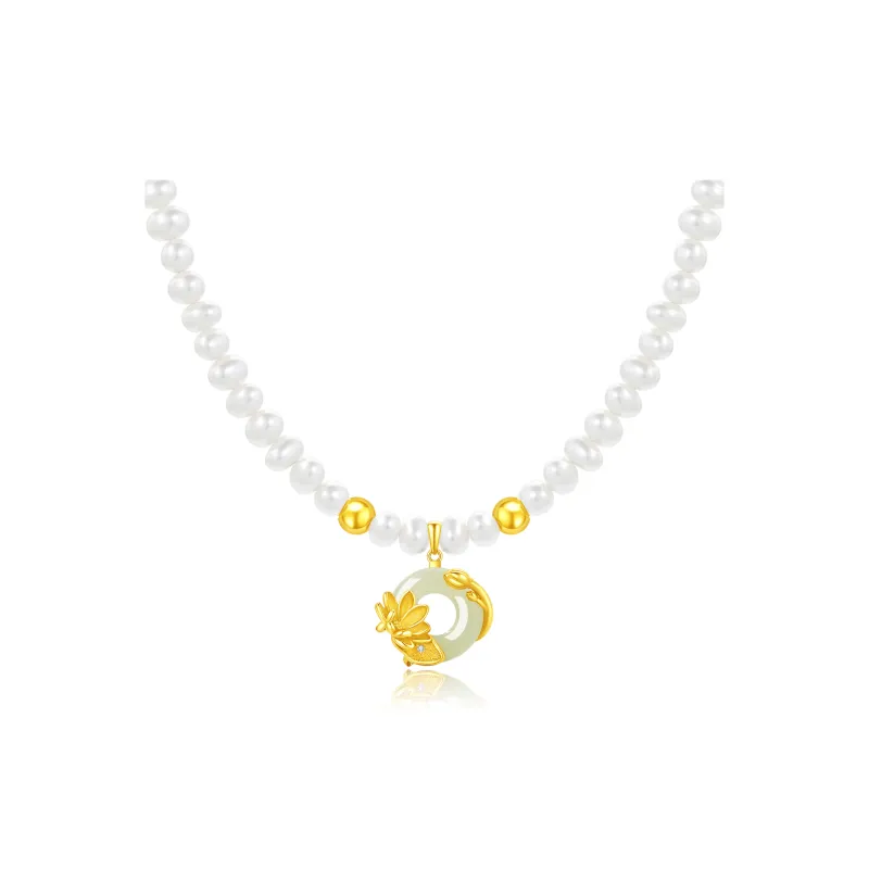 Lao Feng Xiang Pearl Necklaces Women's-0