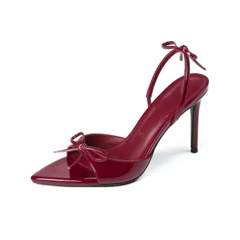 MABEL&CO One Strap Sandals 8cm Women's Red