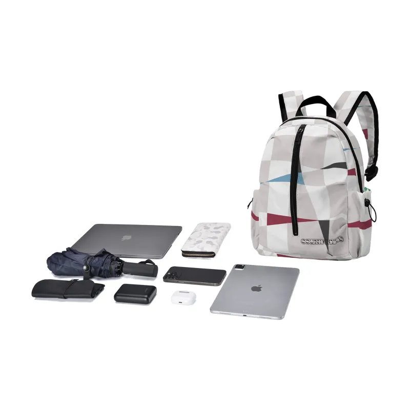 DRACONITE Polyester Backpack Regular Unisex Ecru-11