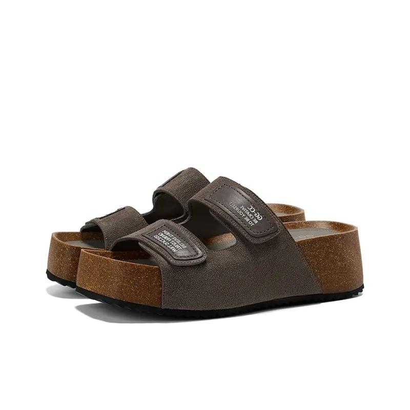 GG CC Slip Resistant Platform Boccon Slide Slippers Women's-6