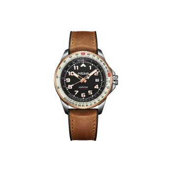 Sea Gull PILOT Skyline Collection Automatic Mechanical Movement Rubber Band Strap Watch Men's Watches Black Dial