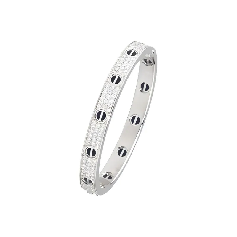 CARTIER 18K White Gold Bangles Unisex-1