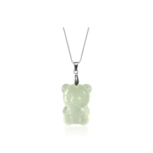 JIAOSHIYU Natural Serpentine Jade Necklaces Women's