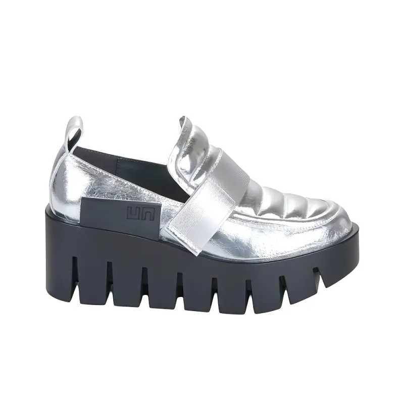 UNITED NUDE Wedge Heel High Heels Women's Silver-1