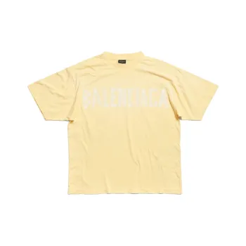 Balenciaga T Shirt Regular Fit Men's Yellow