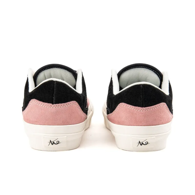 WANSWER Slip Resistant Cushioning Abrasion Resistant Low Top Skateboard Shoes Unisex Black Pink-5