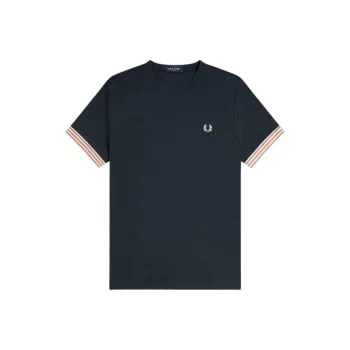 FRED PERRY Striped cuff T shirt