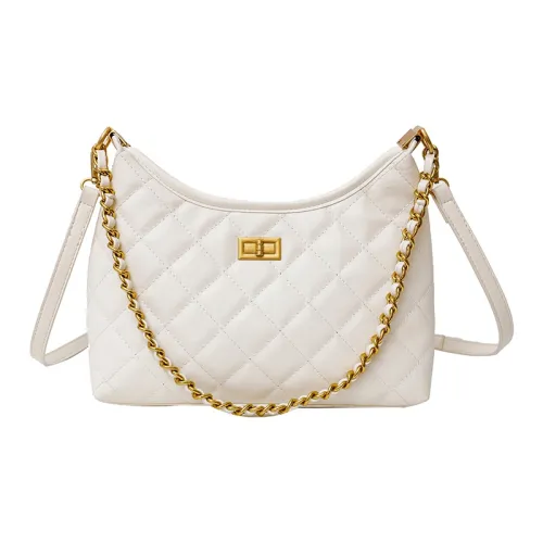 SUN EARTH &U PU Shoulder Bag Women's White/Black