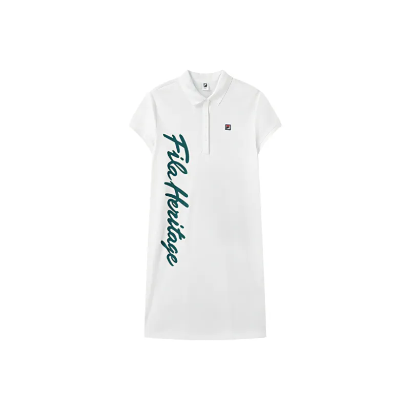 FILA TENNIS Short Sleeved Dress Women's Jade White-0