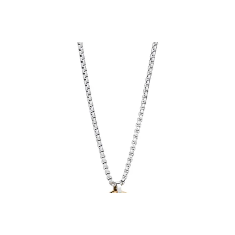 BROSWAY Titanium Steel Necklaces Men's Silver-2