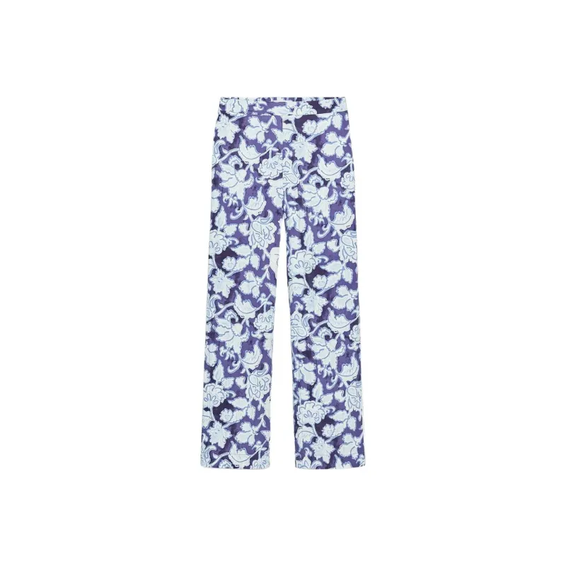 ZARA Casual Pants Women's Blue/White-0
