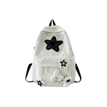 WICKBUEN Corduroy Backpack Unisex Ecru/Black
