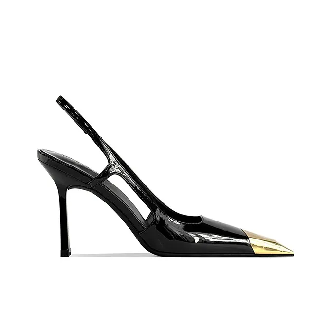 Lan Miao Slim Heel High Heels Women's Black-2
