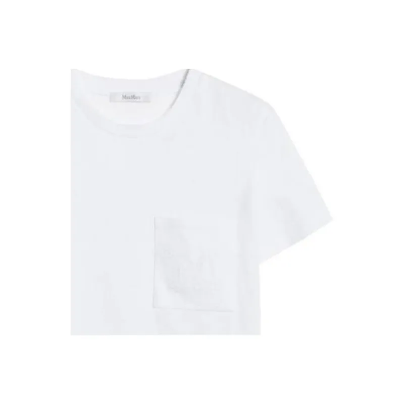 MaxMara Papaia Logo Embroidered Crewneck T Shirt-1