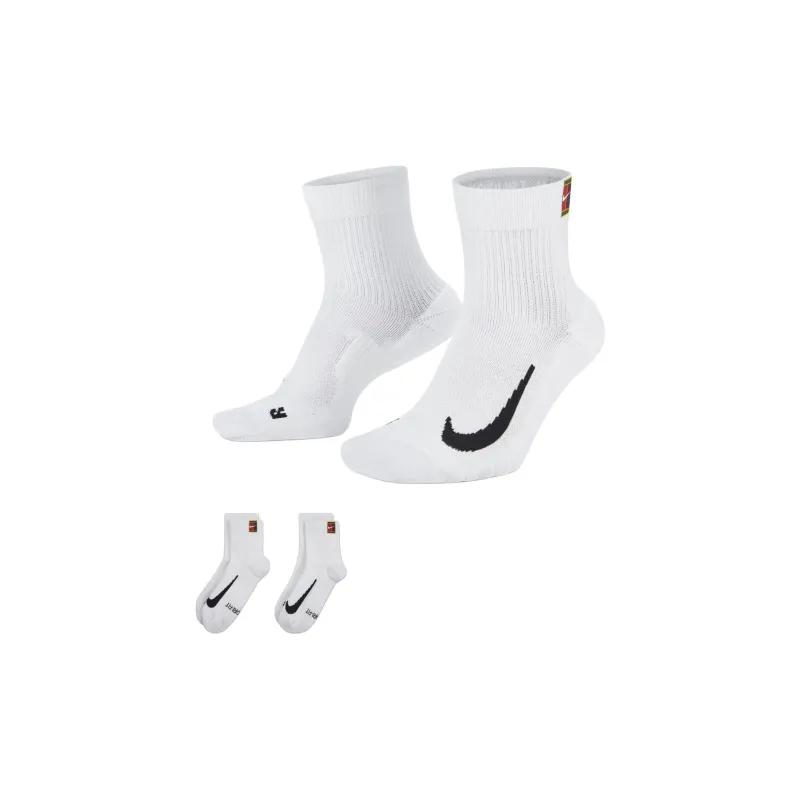 Nike Court Multiplier Ankle Socks Unisex 2 Pack White/White-1