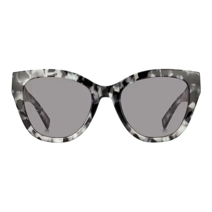 MaxMara Acetate Plastic Acetate Vinyl Ester Irregular Shape Sunglasses Women's Gray-1