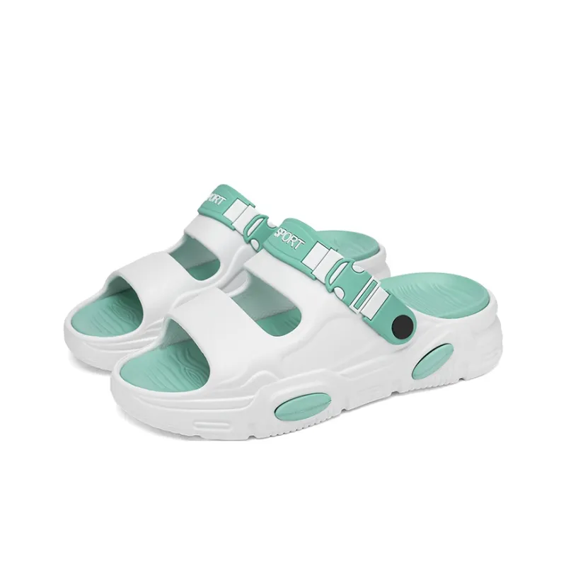 Ncmt Slip Resistant Odor Resistant Abrasion Resistant Quick Dry Cushioning Slide Slippers Unisex Mint Green-7