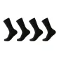 4 Pack Black Thigh-High Socks