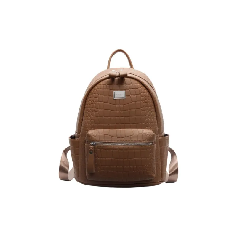 Yalu PU Backpack Trumpets Women's Ecru/Silver/Gray/Black/Khaki/Brown/Coffee-21