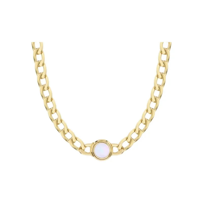 BROSWAY Titanium Steel Necklaces Men's Gold-0