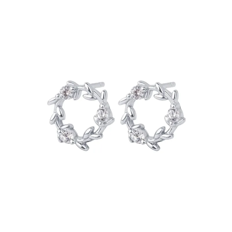 QIANFANGDAHUANGYE Zircon Stud Earrings Women's-0