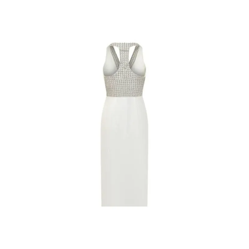MaxMara Sleeveless Dress Women's White-2