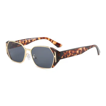 CLARKIA FLOWER PC Metal Irregular Shape Sunglasses Unisex