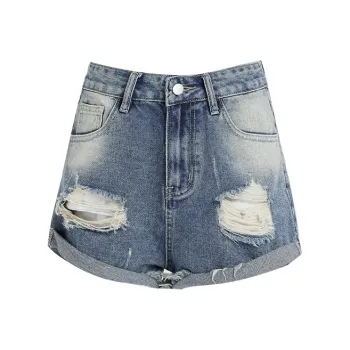 MPOX Denim Shorts Women's Sky Blue