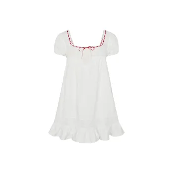 FRANKIES BIKINIS Short Sleeved Dresses Women's White