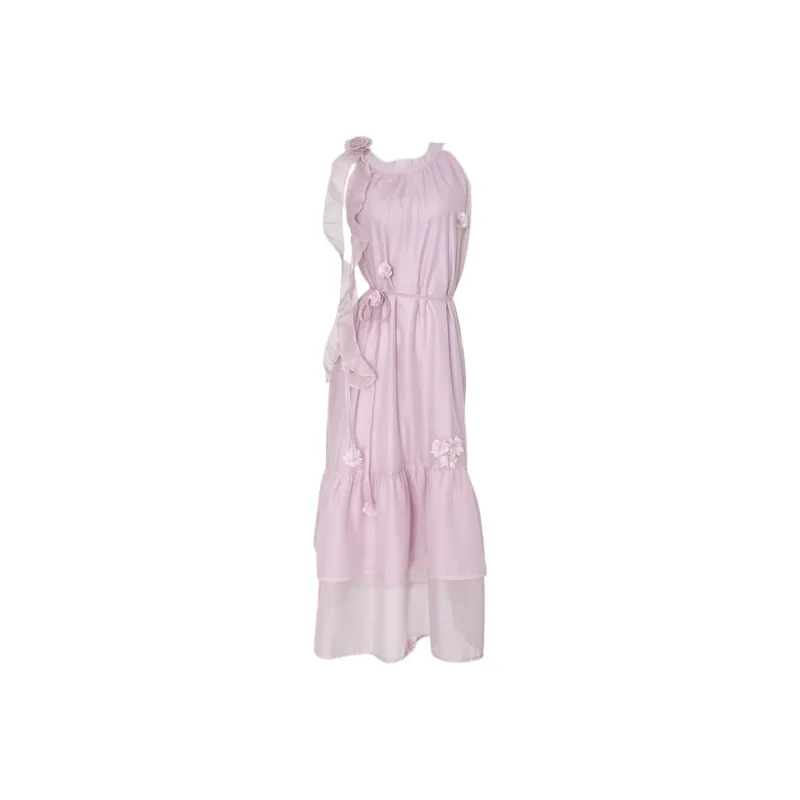 FLIM Sleeveless Dresses Women's Pink-0